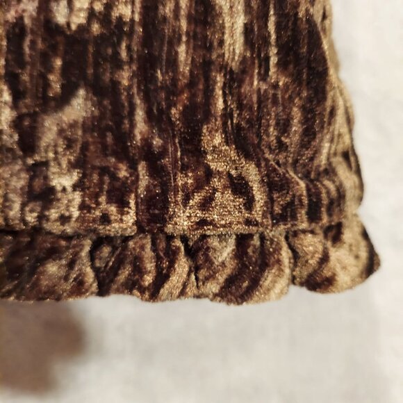 Victor Costa Occasion Velvet Jacket Womens M Brown Snaps Ruffle formal party - Picture 11 of 15